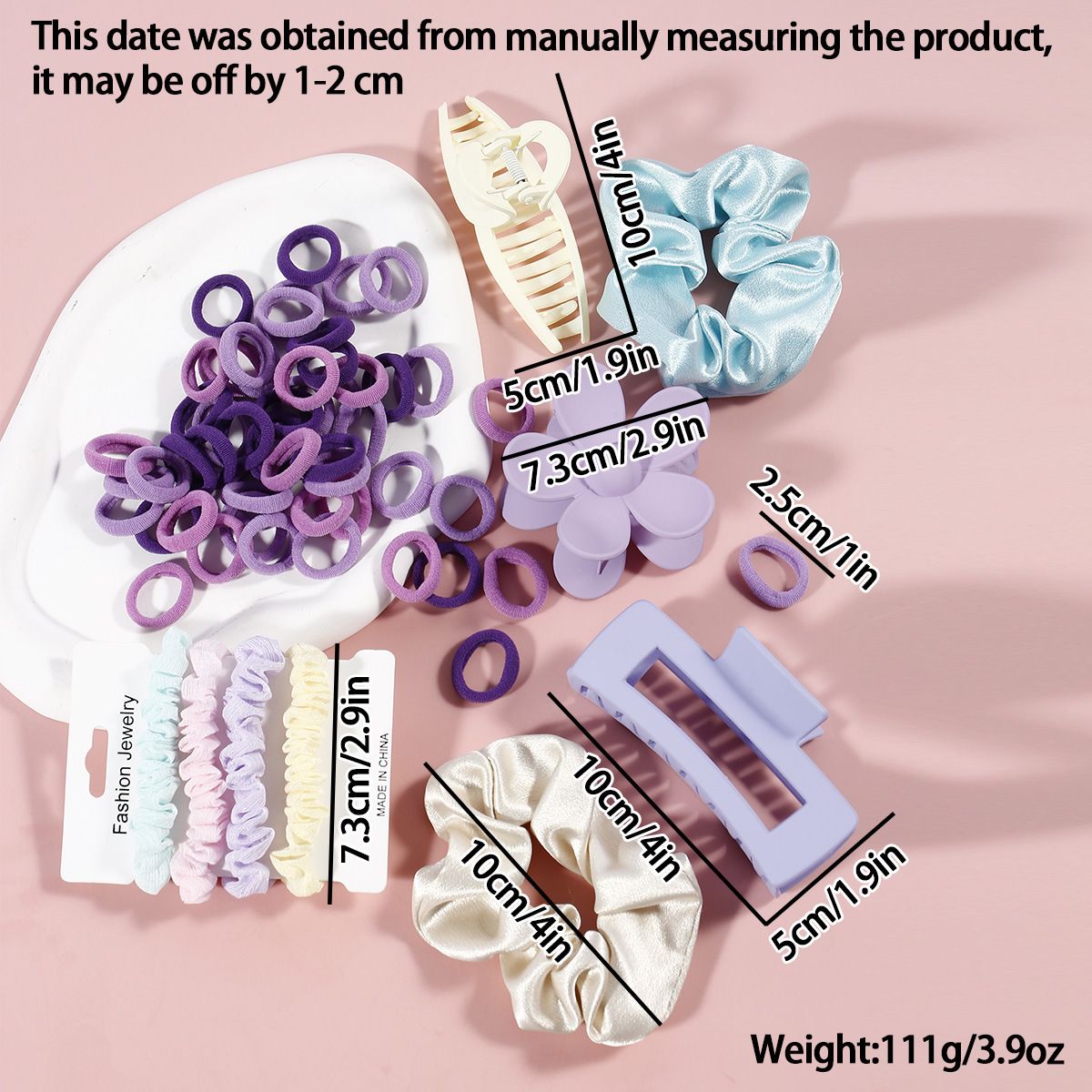 Multi-Color Matte Hair Clips & Pearl Hair Ties Set - No-Trace Face-Washing Clips + Back-of-Head Shark Clips - Mix & Match Styling_voghion.com