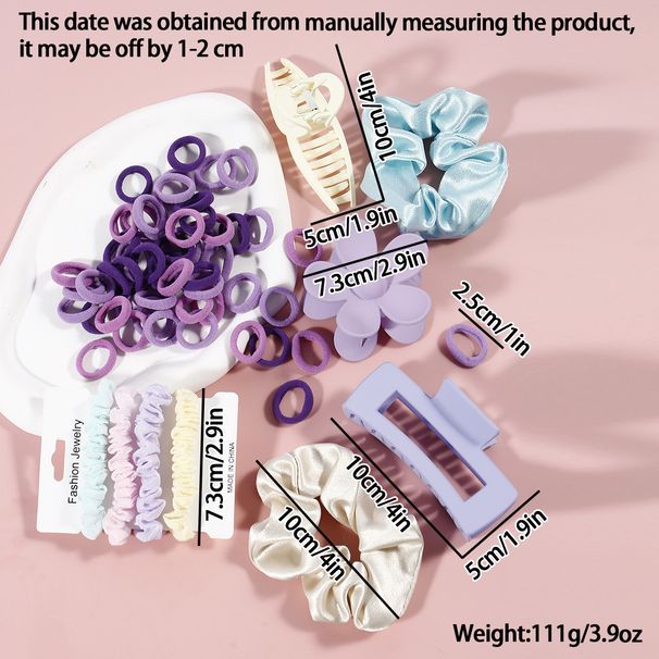 Multi-Color Matte Hair Clips & Pearl Hair Ties Set - No-Trace Face-Washing Clips + Back-of-Head Shark Clips - Mix & Match Styling_voghion.com