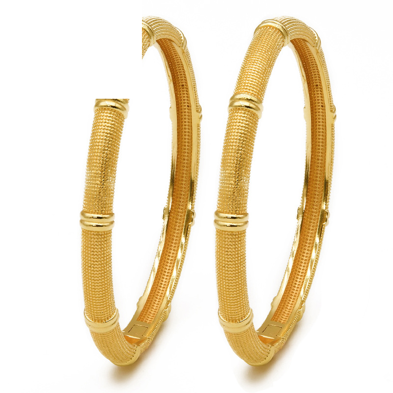 Middle East Vietnam non-fading ladies sand gold open bracelet gold plated alloy bracelet wedding jewelry wholesale_voghion.com