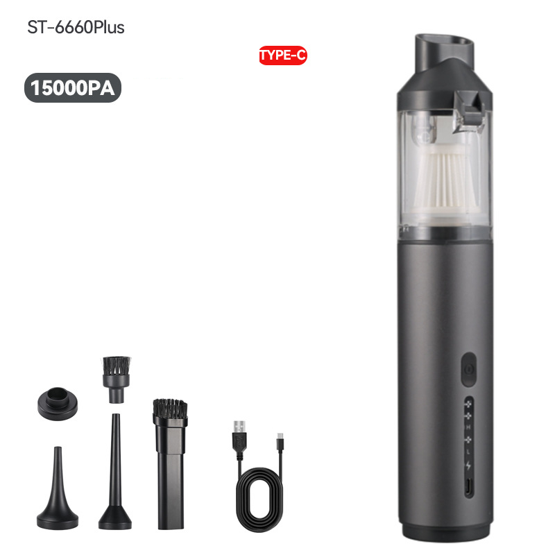Car vacuum cleaner Brushless high-power car and home dual purpose dust collector wireless portable handheld metal shell_voghion.com