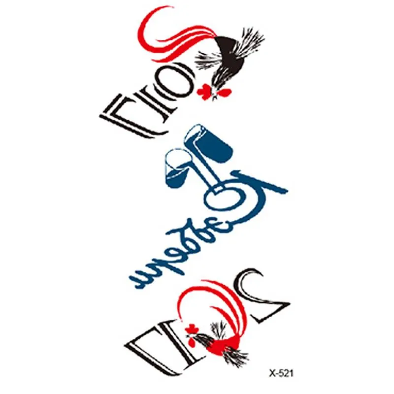 Beauty & Health Small Fresh Tattoo Stickers Text Letter Tattoo Stickers Fashionable English Letter Tattoo Stickers Waterproof Tattoo Stickers_voghion.com