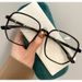 Fashion Large Square Frame Anti-Blue Light Women Computer Gaming Eye Protection Classic Plain Transparent Glasses Spectacles_voghion.com