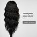 Synthetische clip-in nieuwe pruik dames zwarte pony zeewater rimpel lang krullend haar hoge temperatuur draad hoofddeksel_voghion.com