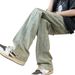 Hi Tao Elasticity Micro Pull American Splicing Style Men's Cowboy Pants High Street Trend Brand New Spring_voghion.com