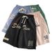 Premium Products Casual Shorts für Herren, Sommer dünn, trendig, locker, Hip-Hop, Buchstaben bedruckt, einfarbige Fünfviertelhose für Herren_voghion.com