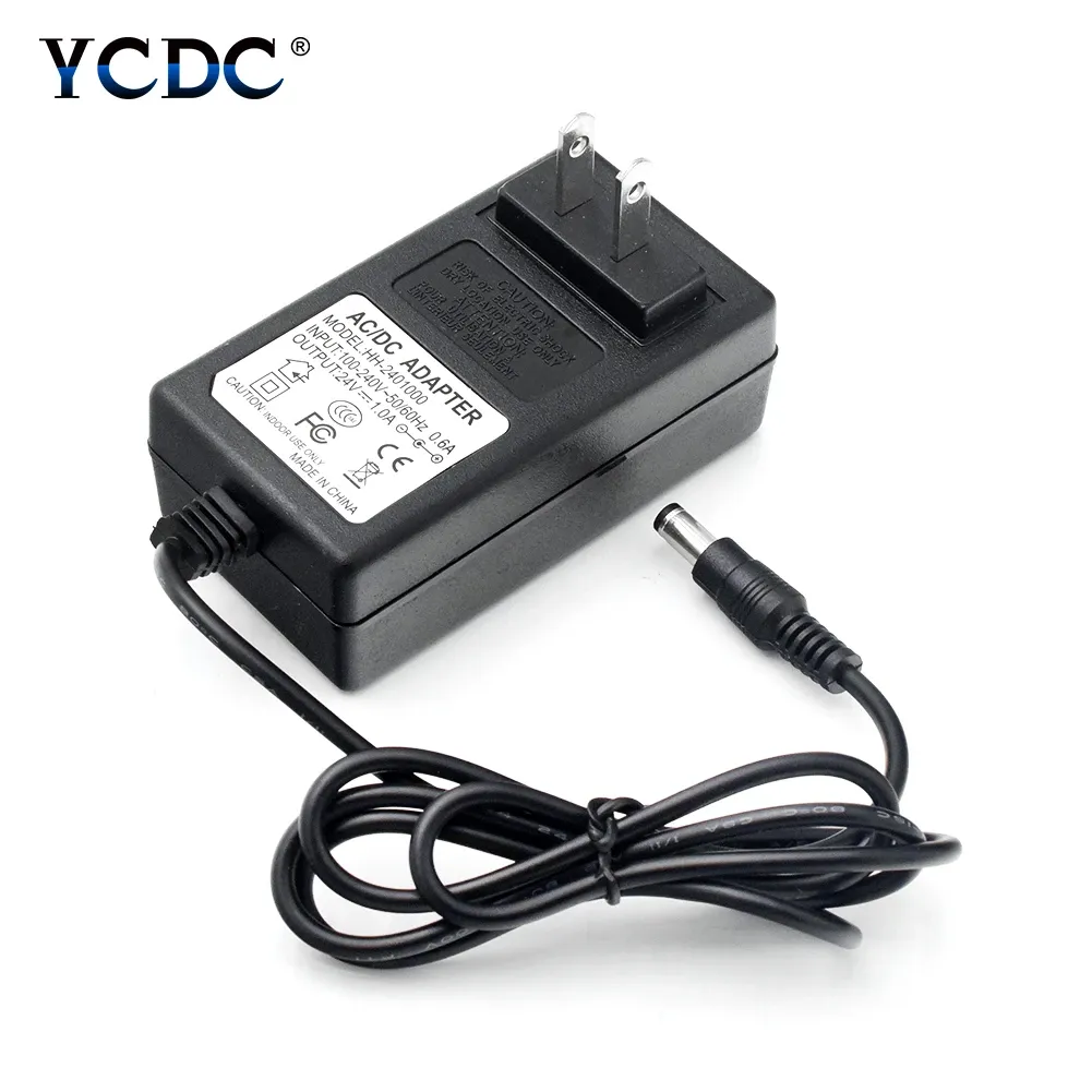 24V 1A Power Supply Adapter Transformer Charger For LED Strip Light Router CCTV Camera VCD Palyer Game Machines US/EU Plug_voghion.com