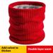 Winter Men's Protection Cover Women's Knitted Scarf with Velvet Warm Woolen Neck, Plain and Versatile Windproof Neck_voghion.com