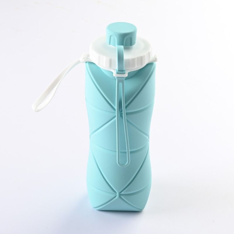 Collapsible Silicone Water Bottle Portable Leakproof Travel Sports Bottle BPA-Free Foldable Outdoor Hiking Camping Bottle Reusable Lightweight Bottle_voghion.com