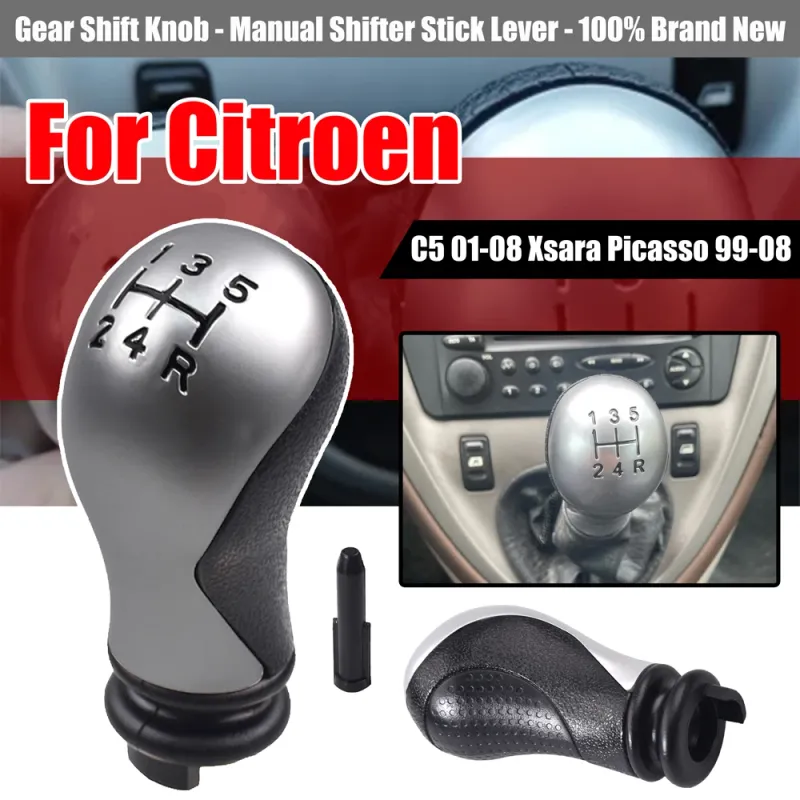 Car Styg Gear Shift Knob Lever Shifter Head For Citroen C5 2001-2008 Xsara 1999-2008 car accessories_voghion.com