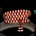 Natural Agate 108 Red One-string Buddha Bracelet Necklace Pendant_voghion.com