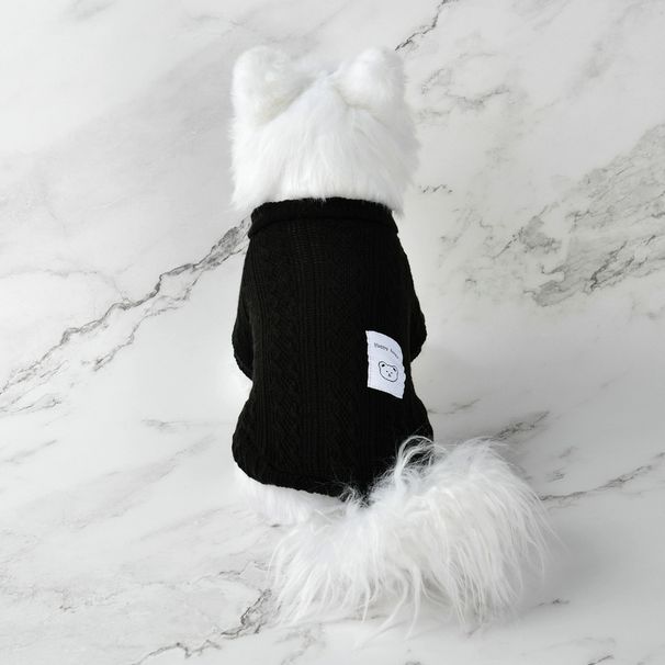 Pull en laine tricoté pour animaux de compagnie, style automne-hiver, pour chats et chiens_voghion.com