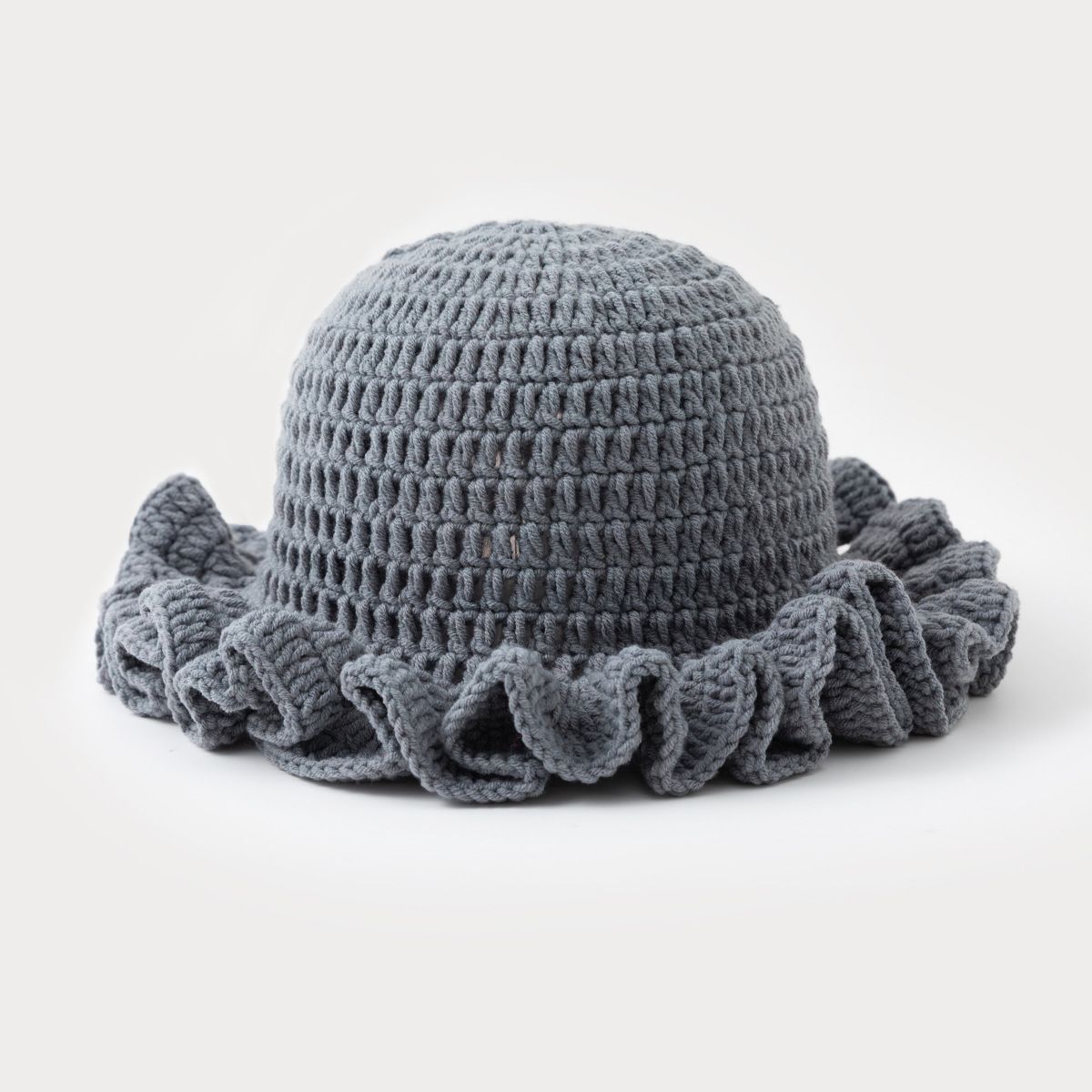 Cappello di lana intrecciato a mano transfrontaliero, autunno e inverno, antifreddo, spesso e antivento, semplice, tutto abbinato, cappello lavorato a maglia in tinta unita_voghion.com