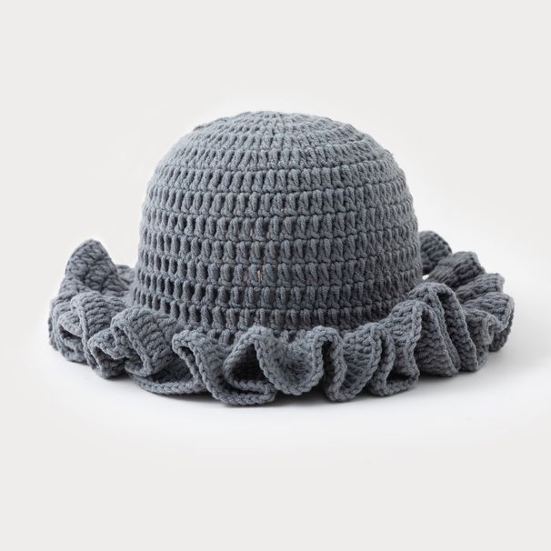 Cappello di lana intrecciato a mano transfrontaliero, autunno e inverno, antifreddo, spesso e antivento, semplice, tutto abbinato, cappello lavorato a maglia in tinta unita_voghion.com