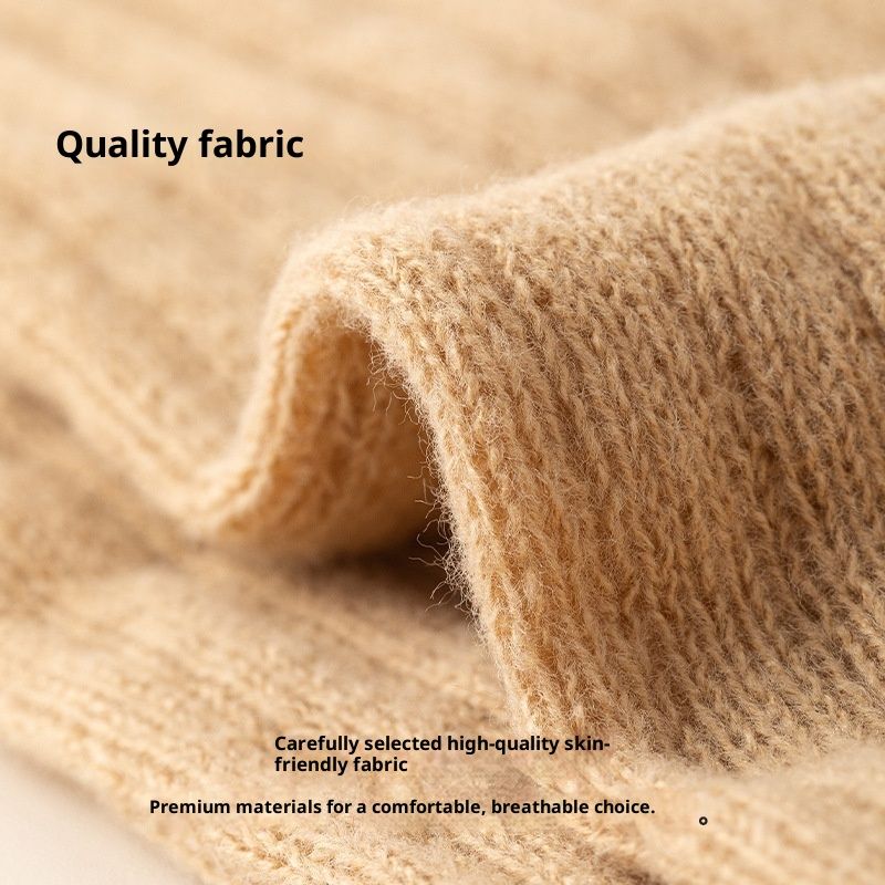 Voyage Autumn Winter Fashion For Women, Fuzzy Warm Pile Striped Socks, Knitted Leg Warme, Snow Boot Matching Fleece Sock_voghion.com