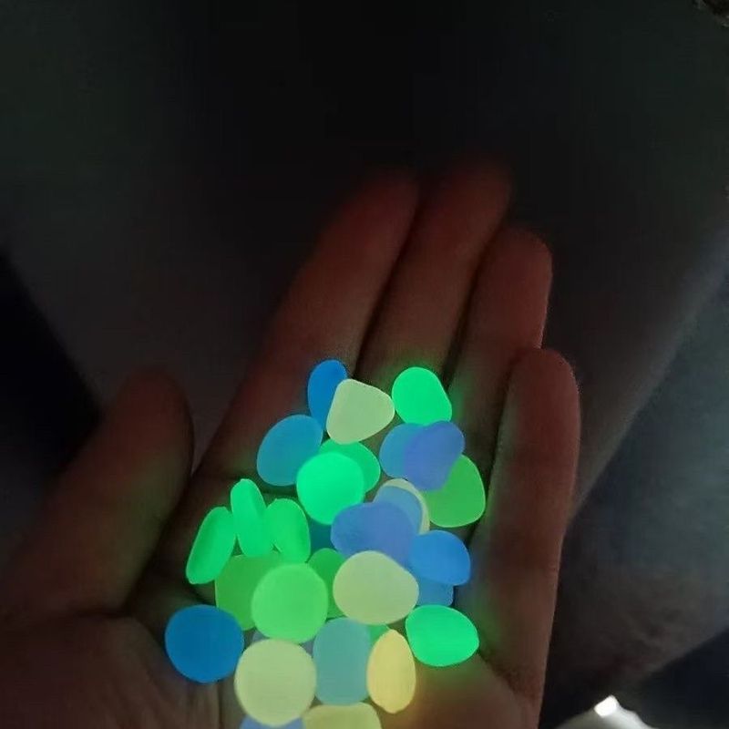 Garden Landscaping Glowing Pebbles Colorful Starry Sky Wishing Bottle Aquarium Luminous Feng Shui Stone_voghion.com