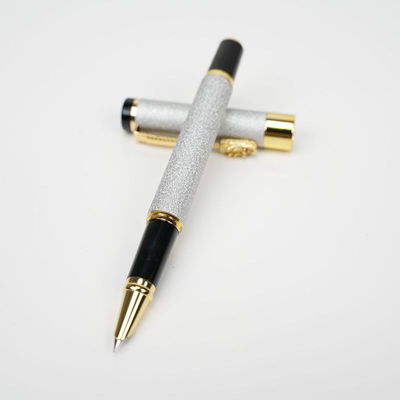 Gelschreiber Drachenkopf-Füllfederhalter Metall Mattierter Stab 12 Farben Perlensignaturstift Werbegeschenkstift Neutralstift Kann Logo gravieren_voghion.com