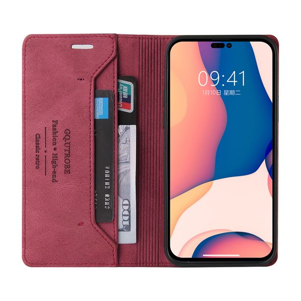 Leather Flip Case For iPhone 14 11 13 12 Pro Max 14 Plus 13 12 Mini XS Max XR X 8 7 Plus RFID Blocking Wallet Bag Case_voghion.com