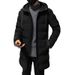 Cappotto invernale Uomo Parka Cappotti caldi Giacca casual in cotone con cappuccio di media lunghezza Abbigliamento Giacche nere Jaqueta Inverno_voghion.com