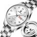 Women's Watch Transparent Back, Steel Band, Fashionable And Simple, Inlaid With Diamonds, Live, Hollow Design,_voghion.com