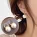 Korean Cute Pearl Drop Earrings For Women Luxury Gold Color U Shape Dangle Wedding Earrings Statement Fashion Jewelry 2022 New_voghion.com