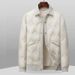 Men's Clothing Stylish Knit Collar Down Jacket With White Duck Feather Filling, Lightweight Warm Winter Coat, Slim Fit, British Style, Solid Color_voghion.com