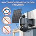 Caméra de surveillance solaire domestique 2,4 GHz, vision nocturne couleur, audio bidirectionnel, vue à 360 degrés, caméra de détection de mouvement étanche_voghion.com