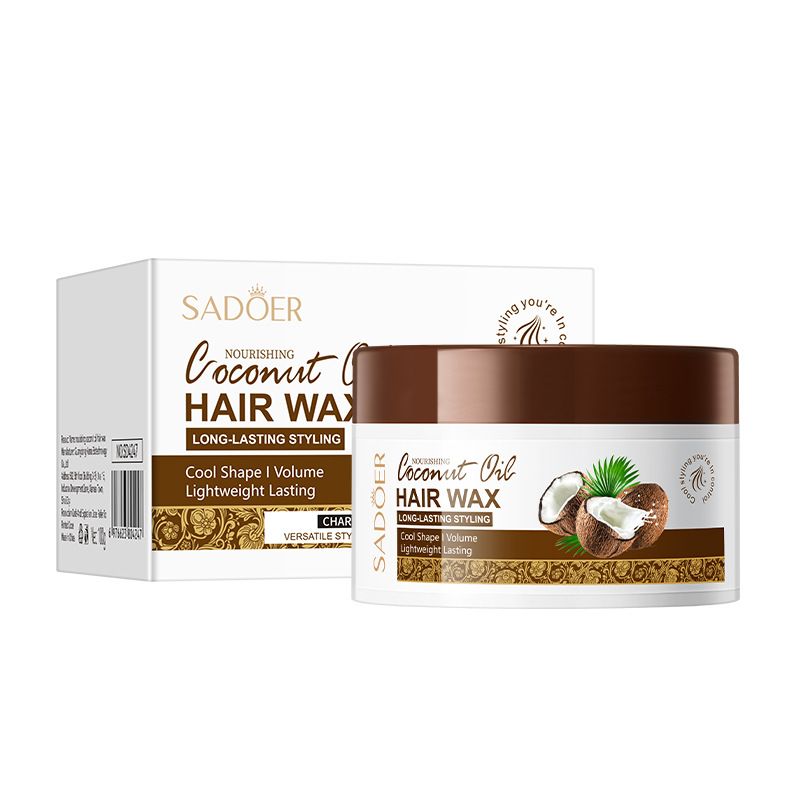 Haarwachs SADOER Pflegendes Kokosöl-Haarwachs 100 g Festes Styling-Haar, krauses Haarwachs_voghion.com