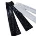 Summer New Flowy Starry Wide-Leg Pants With Elastic Waist & Sparkling Sequins – Comfortable, Loose-Fitting & Slimming Trousers_voghion.com