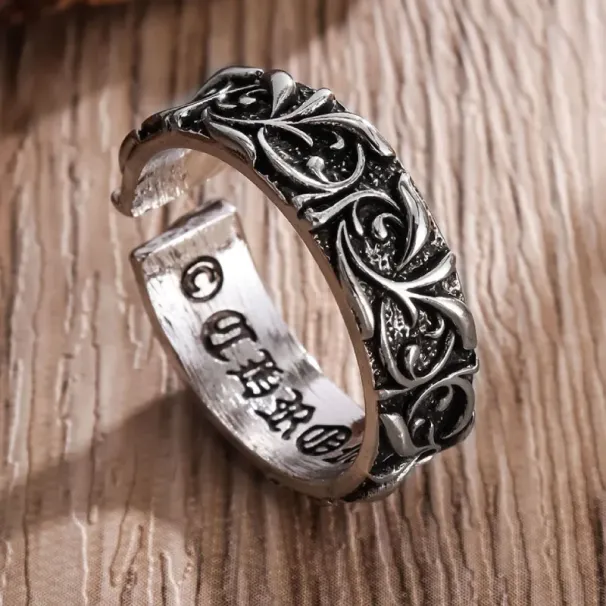 Vintage Open Style Personalized Design Eternal Ring For Couples_voghion.com