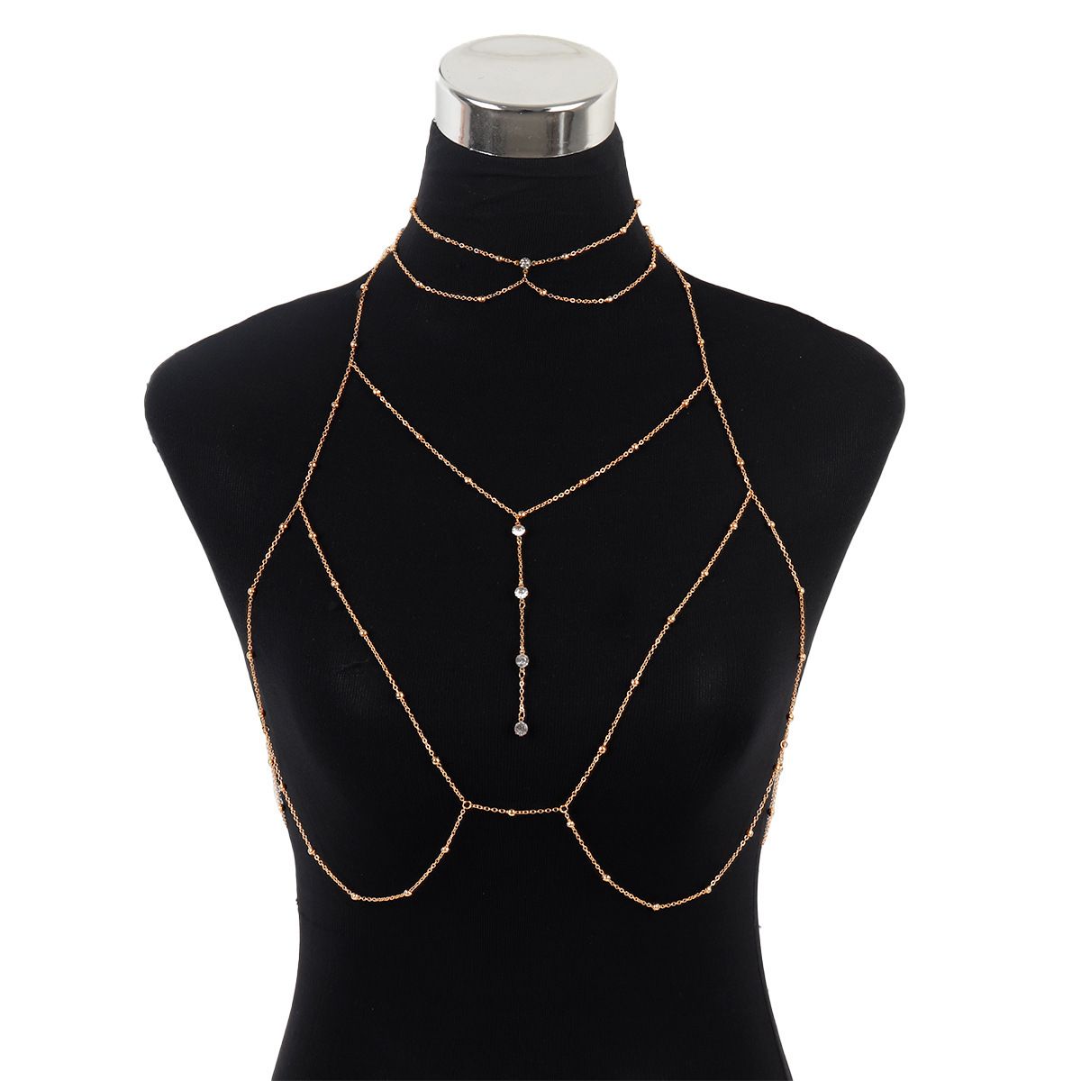 Intimate Sexy Jewelry Chain Exaggerated Beach Caual Shiny Dia Pendant Tael Alloy Chet Necklace Nightclub_voghion.com