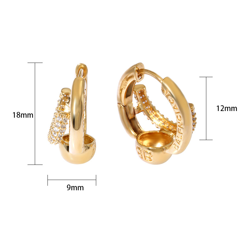 Ear ring S925 sterling silver niche unique zircon earrings fashion earrings earrings High sense ear_voghion.com