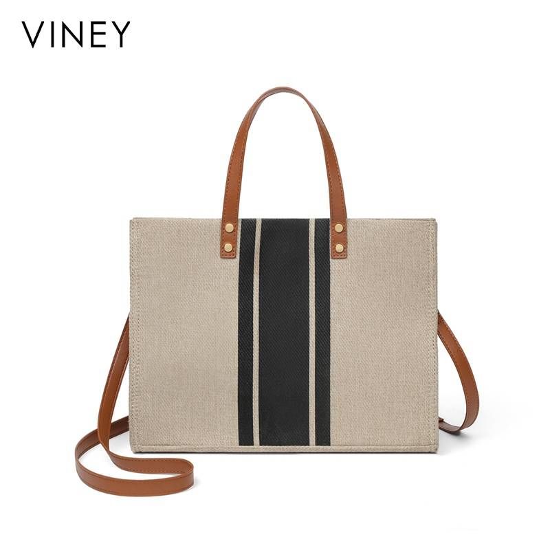 VINEY Taschen Neue 2025 Taschen Damenhandtaschen Frühling und Sommer Große Kapazität Canvas Korbtasche Einkaufstasche_voghion.com