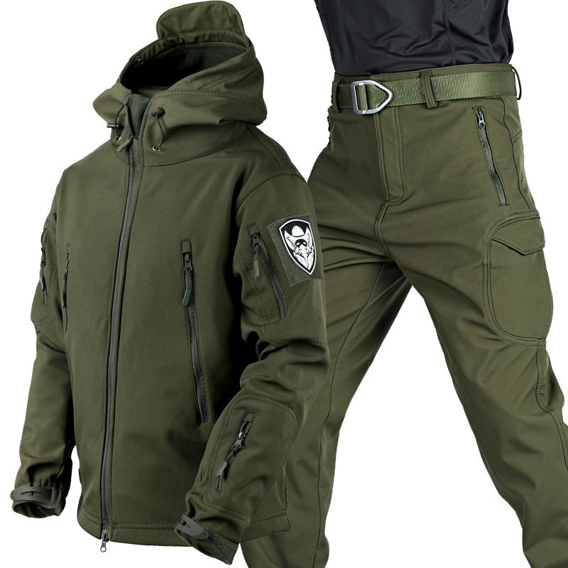Pánské oblečení Nový oblek se žraločí kůží Soft Shell Jacket Suit Pánský taktický maskovací oblek_voghion.com