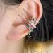 Women's Earrings three-layer color matching high-end ear bone clip niche light luxury versatile simple earrings women's new pierced ear clip_voghion.com