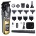 6-in-1 Electric Hair Clipper Kit - Rechargeable Trimmer With LCD Display, Waterproof Design For Beard, Nose Hair & Body Grooming_voghion.com