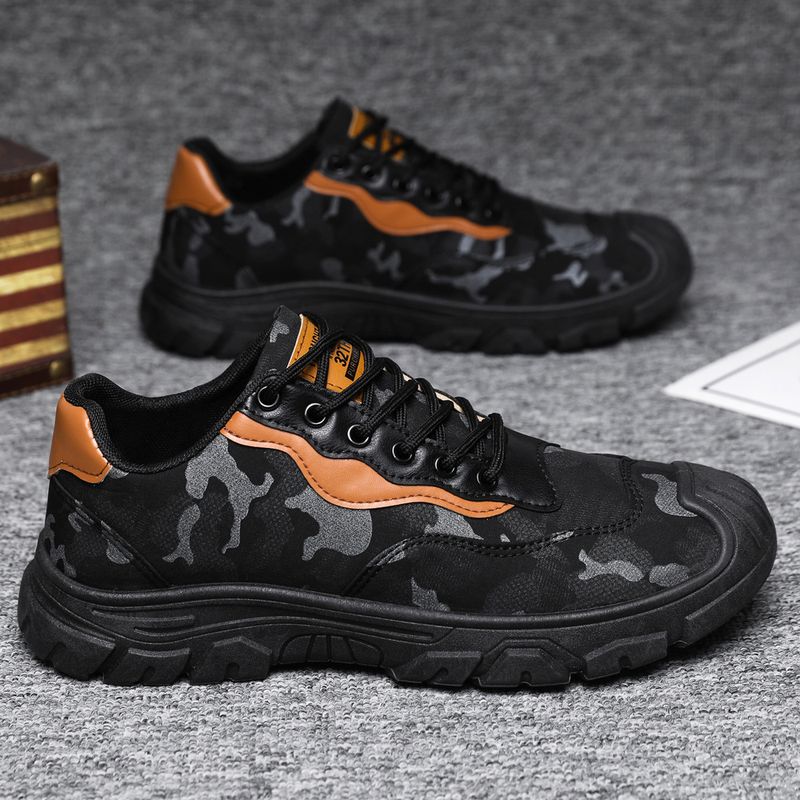 Labor Protection Spring Fabric Casual Breathable And Comfortable Soft Sole Camouflage Work Sports Men's Shoes_voghion.com