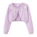 "Soft Cotton Knit Cardigan For Girls - Sunflower Embroidery Long Sleeve Open Front Sweater - Lightweight A-Class Comfort Wear For Spring Summer Fall_voghion.com