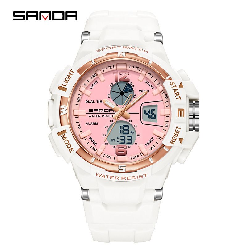 Unisex Sports Digital Watch With LED Backlight, Waterproof, Alarm, Dual Time, Stopwatch For Outdoor Activities And Daily Use Clock Electronic Watch_voghion.com