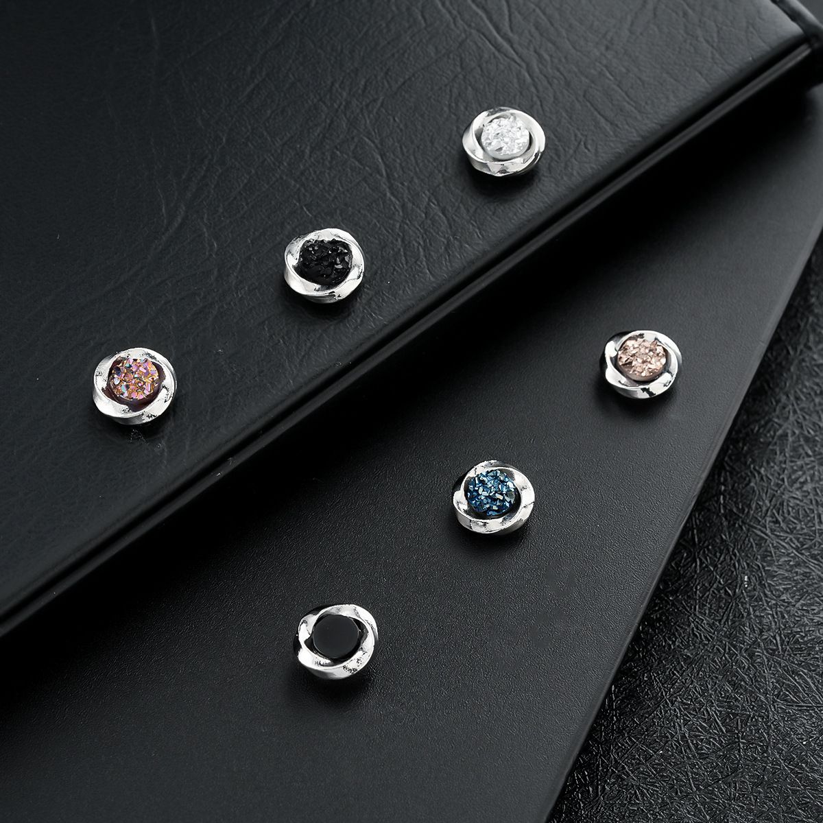 Orecchini a clip, brillanti orecchini Mobius, da uomo, con combinazione avanzata, alla moda e con design di personalità, set di orecchini magnetici da donna._voghion.com