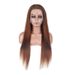 Front lace wig human hair wig brown long straight hair wholesale full wig hot sale_voghion.com