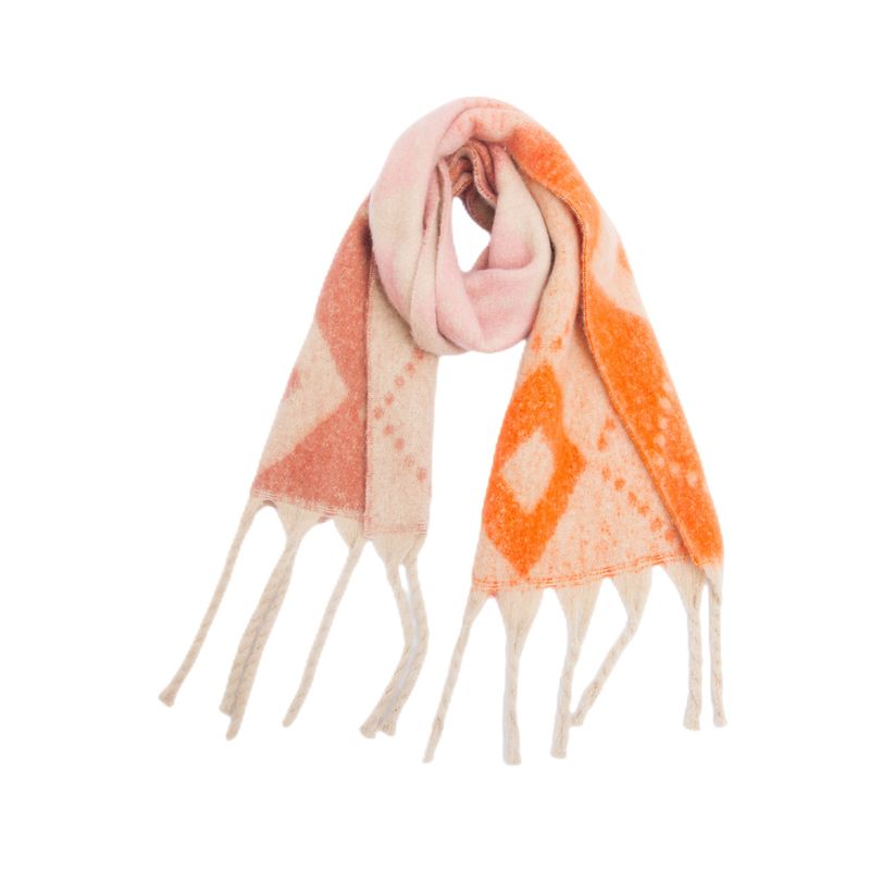 Women's Scarves Thickened Imitation Mohair Thick Tassel Large Tilt Diamond Shawl_voghion.com