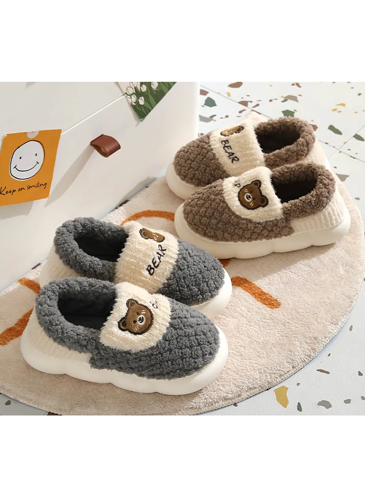 Children's bag root slippers autumn and winter, cute cartoon indoor home, dormitory cotton shoes for boys, children,_voghion.com