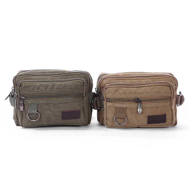 Freizeit Canvas Gürteltasche Herren Taille Outdoor Freizeittasche Registrierkassentasche Multifunktions-Handy-Geldbörse_voghion.com