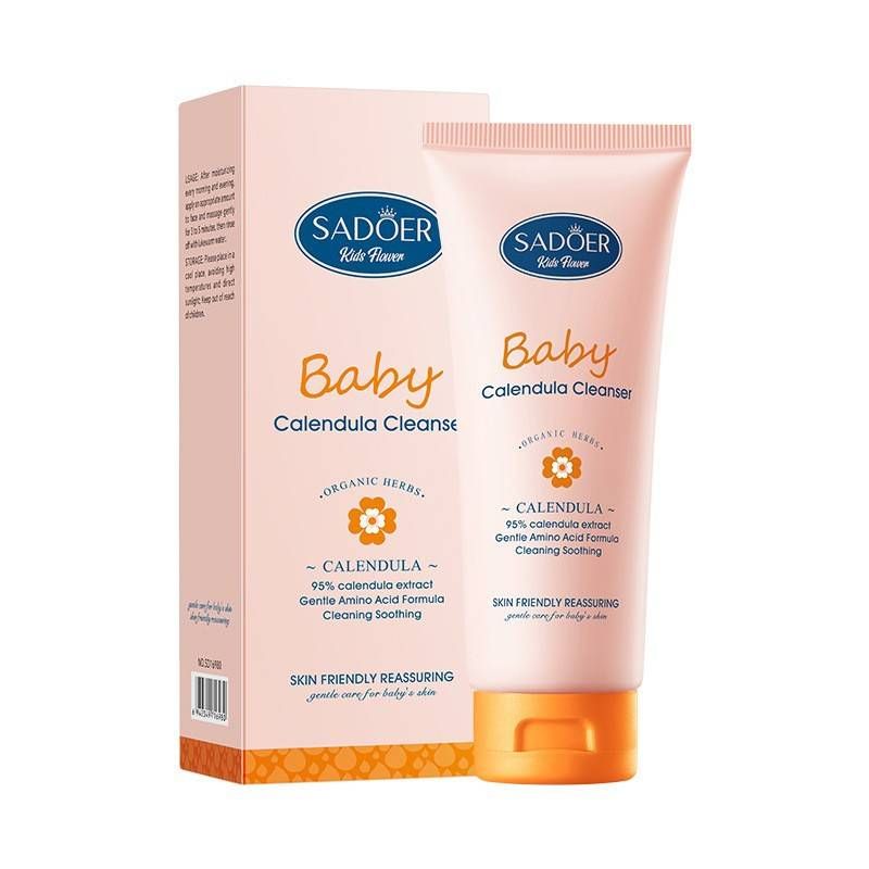 SADOER Kinder Calendula Aminosäure Sanftes, beruhigendes Reinigungsmittel Sichere und beruhigende Hautpflege für Kinder_voghion.com