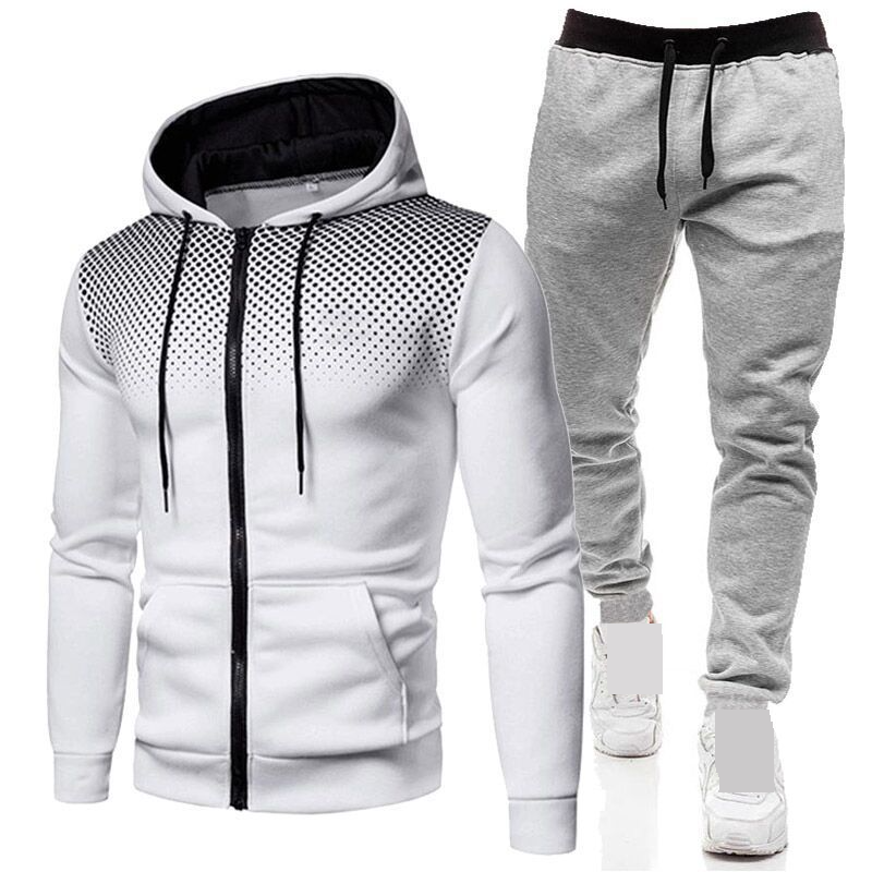 Herrenbekleidung Herren Freizeitkleidung Strickjacke Hoodie Sportanzug Reißverschluss Langarmanzug_voghion.com