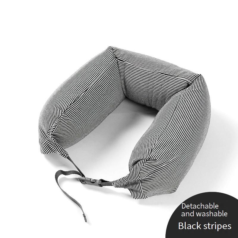 Cuscino cervicale a forma di U con tessuto polo traspirante e fantasie eleganti - Per viaggi, ufficio e uso domestico_voghion.com