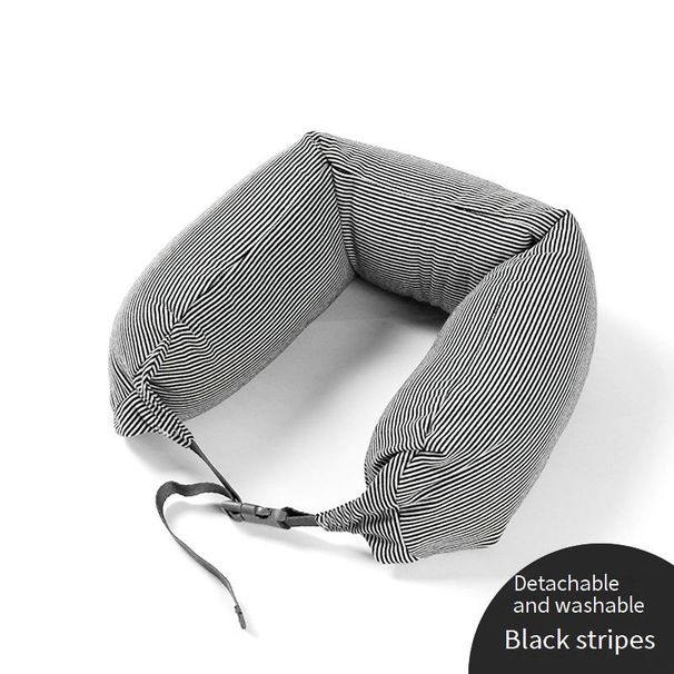 Cuscino cervicale a forma di U con tessuto polo traspirante e fantasie eleganti - Per viaggi, ufficio e uso domestico_voghion.com