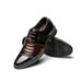 Men's Business Casual Leather Shoes - Pointed Toe Low-Cut Dress Shoes With Lightweight Rubber Sole For Office & Daily Wear (Black/Brown)_voghion.com
