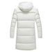 Lange Jacke für Herren über dem Knie, Winter, verdickte weiße Entendaunen, Kapuzenmantel, Paar, Schuluniform, trendig_voghion.com