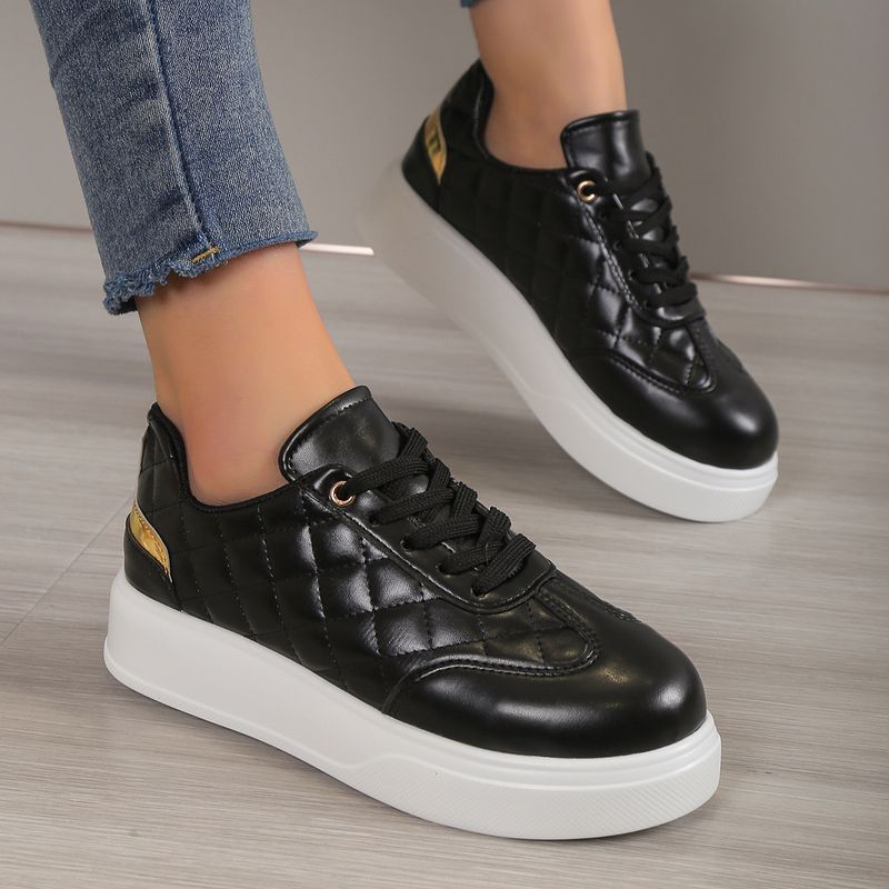 Kvinder Sneakers Flade Sport Tykkbundet Kiler Dame Fritidssko Platform Kvinder Vandresko A0011_voghion.com
